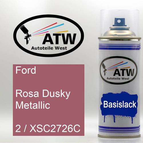 Ford, Rosa Dusky Metallic, 2 / XSC2726C: 400ml Sprühdose, von ATW Autoteile West.